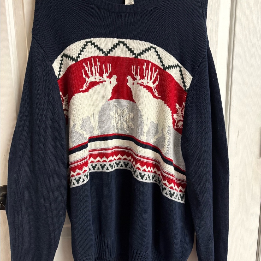 Dockers Vintage Holiday Moose Sweater Men’s Size XL
